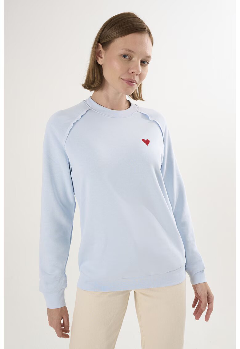 Felix Hardy Bluza lejera de trening din bumbac cu maneci raglan - Albastru pastel