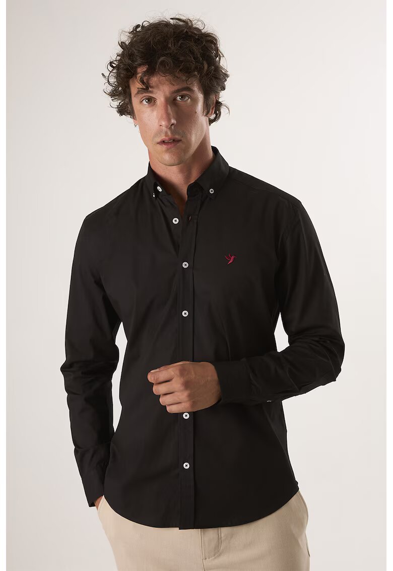 Felix Hardy Camasa din amestec de bumbac cu guler Oxford - Negru