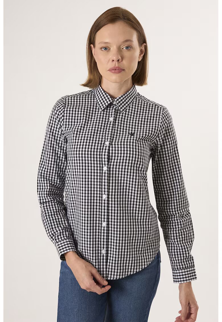 Felix Hardy Camasa regular-fit cu model in carouri - Alb/Negru