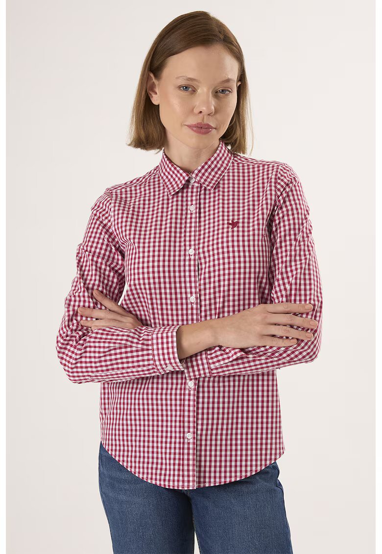 Felix Hardy Camasa regular-fit cu model in carouri - Alb/Rosu