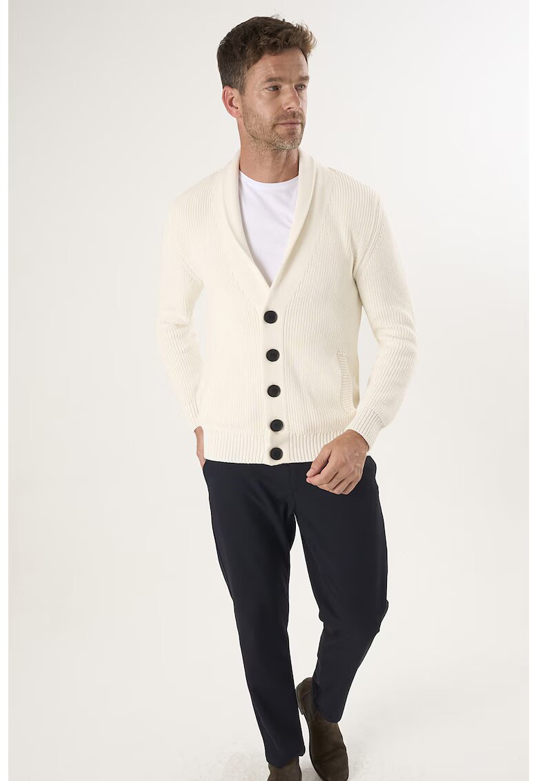 Felix Hardy Cardigan cu decolteu in V si buzunare laterale - Crem