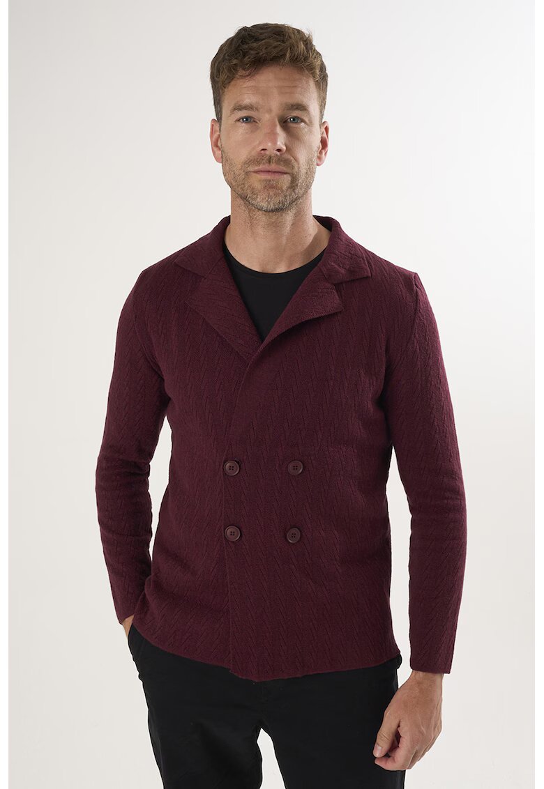 Felix Hardy Cardigan din bumbac cu nasturi - Rosu inchis
