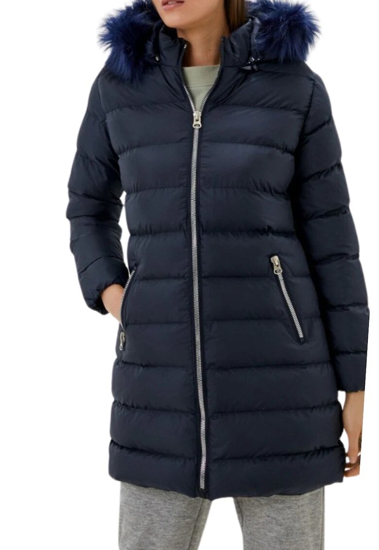Felix Hardy Geaca matlasata dama poliester - bleumarin - cu gluga detasabila -