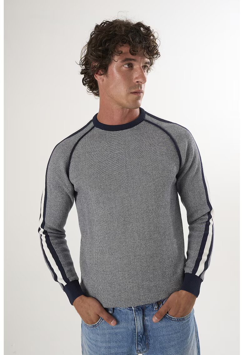 Felix Hardy Pulover din bumbac cu maneci raglan - Gri inchis melange/Bleumarin