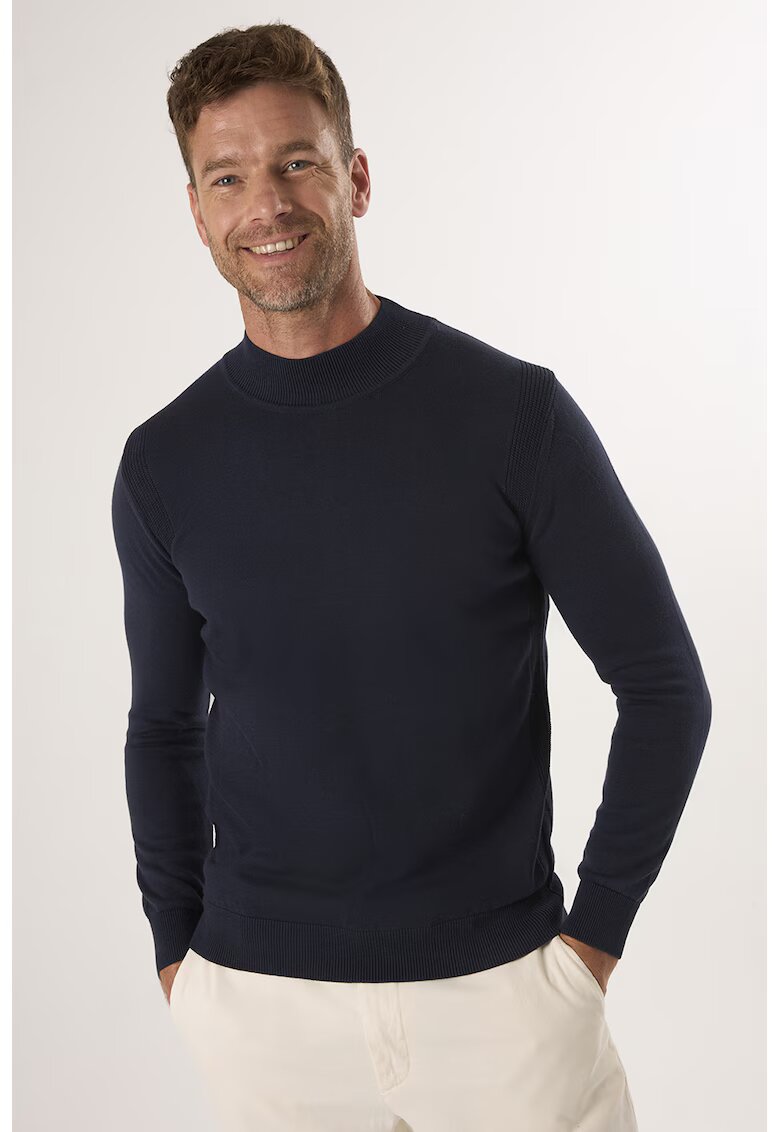 Felix Hardy Pulover slim fit de bumbac - Albastru ultramarin