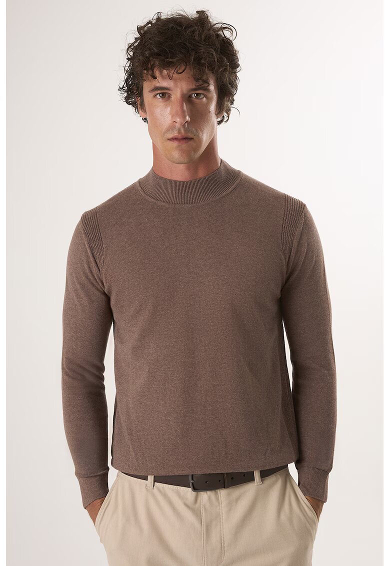 Felix Hardy Pulover slim fit de bumbac - Maro