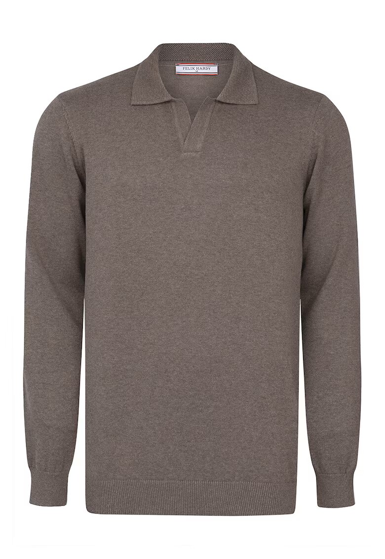Felix Hardy Pulover tricotat cu guler polo - Maro