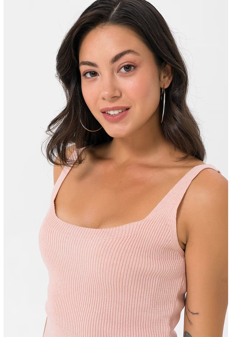 Felix Hardy Top crop cu aspect striat - Roz