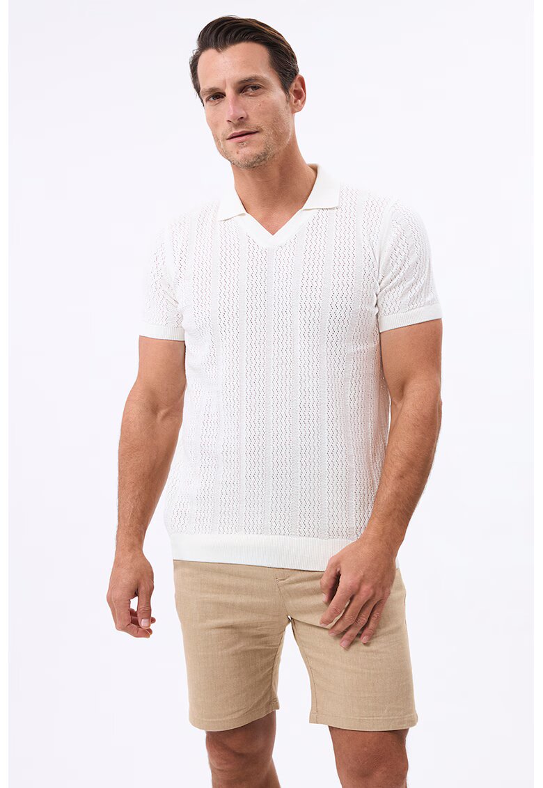 Felix Hardy Tricou polo din amestec de bumbac - Alb murdar
