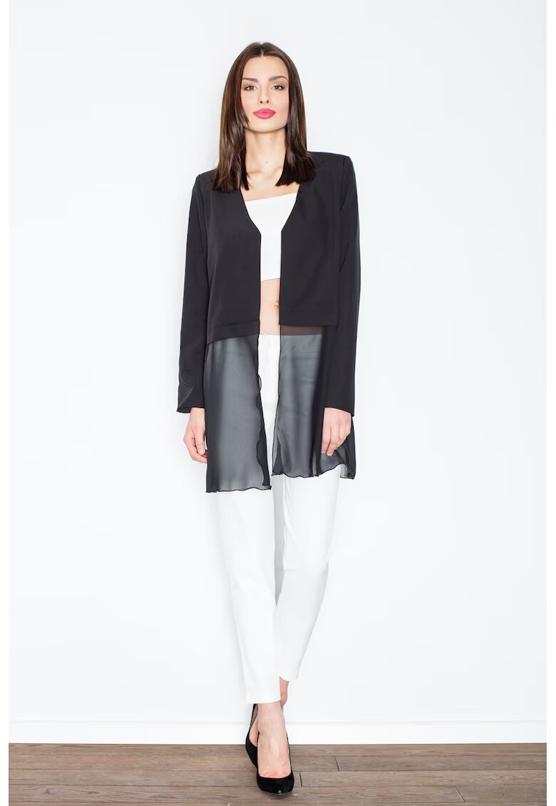 Figl Blazer dama - Poliester - Negru/Gri