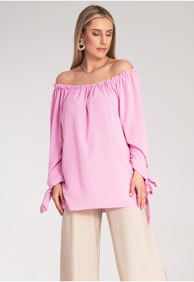 Figl Bluza Boho dama - Poliester/Elastan - Roz -