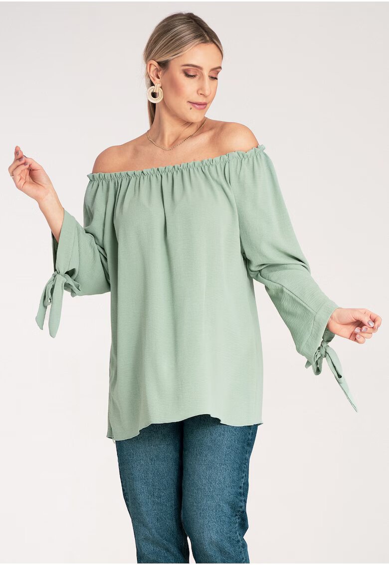 Figl Bluza Boho dama - Poliester/Elastan - Verde -