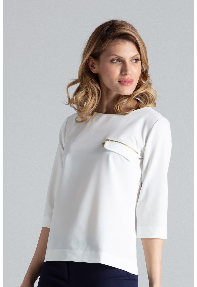 Figl Bluza dama - Formala - Poliester/Viscoza - Ecru -