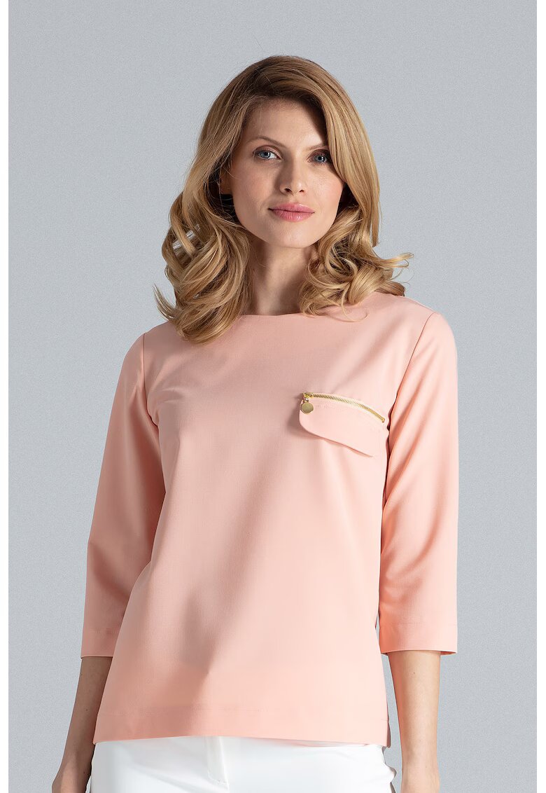Figl Bluza dama - Formala - Poliester/Viscoza - Roz -