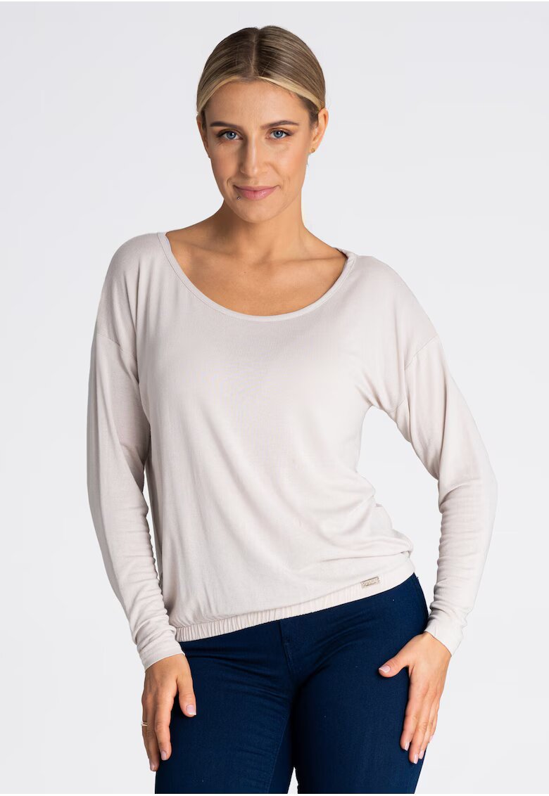 Figl Bluza dama M981 - bej - 94% vascoza - 6% elastan - croiala simpla - maneci lungi
