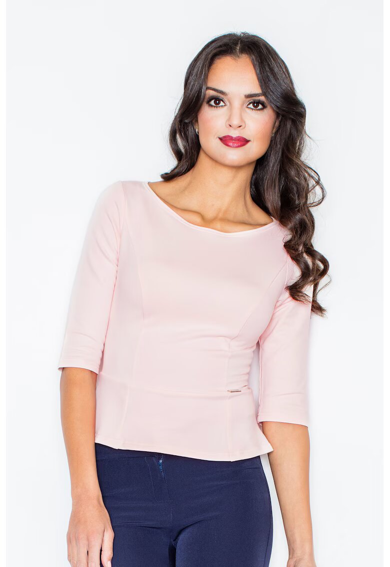 Figl Bluza dama - Maneca lunga - Bumbac - Roz -