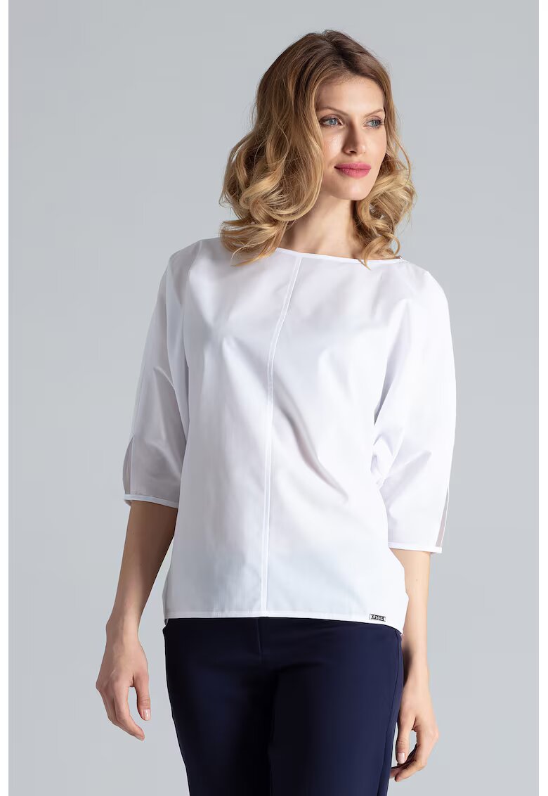 Figl Bluza dama - Poliester/Bumbac - Alb