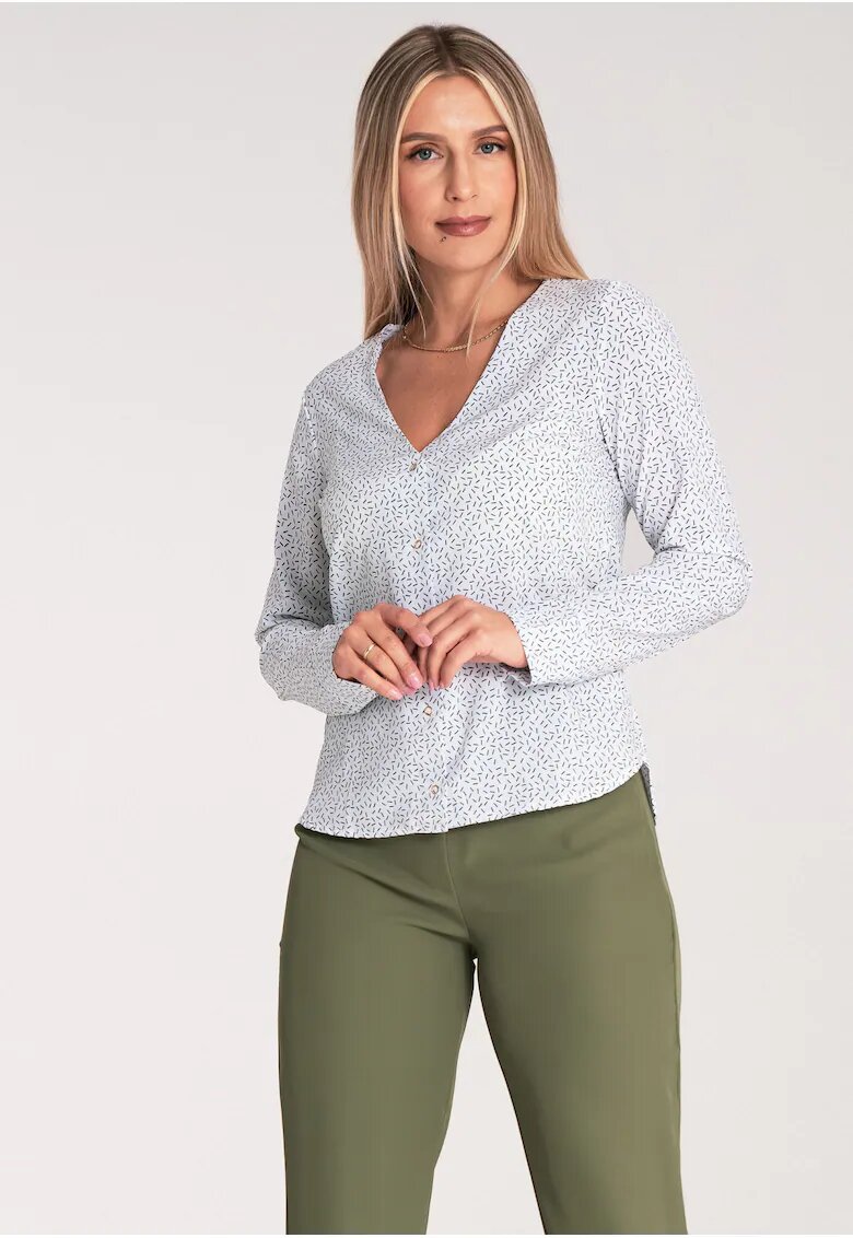 Figl Bluza dama - Poliester/Elastan - Eleganta - Alb/Negru