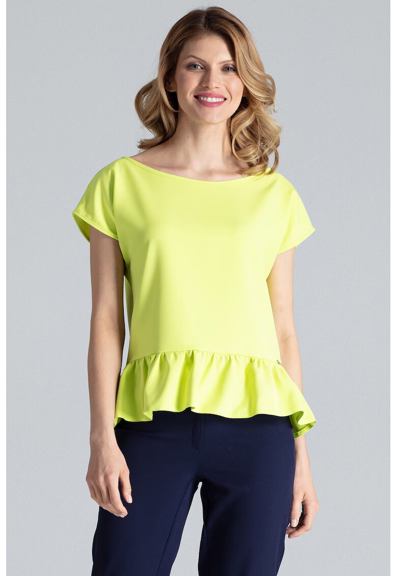 Figl Bluza dama - Poliester/Elastan - Lime - Galben lime