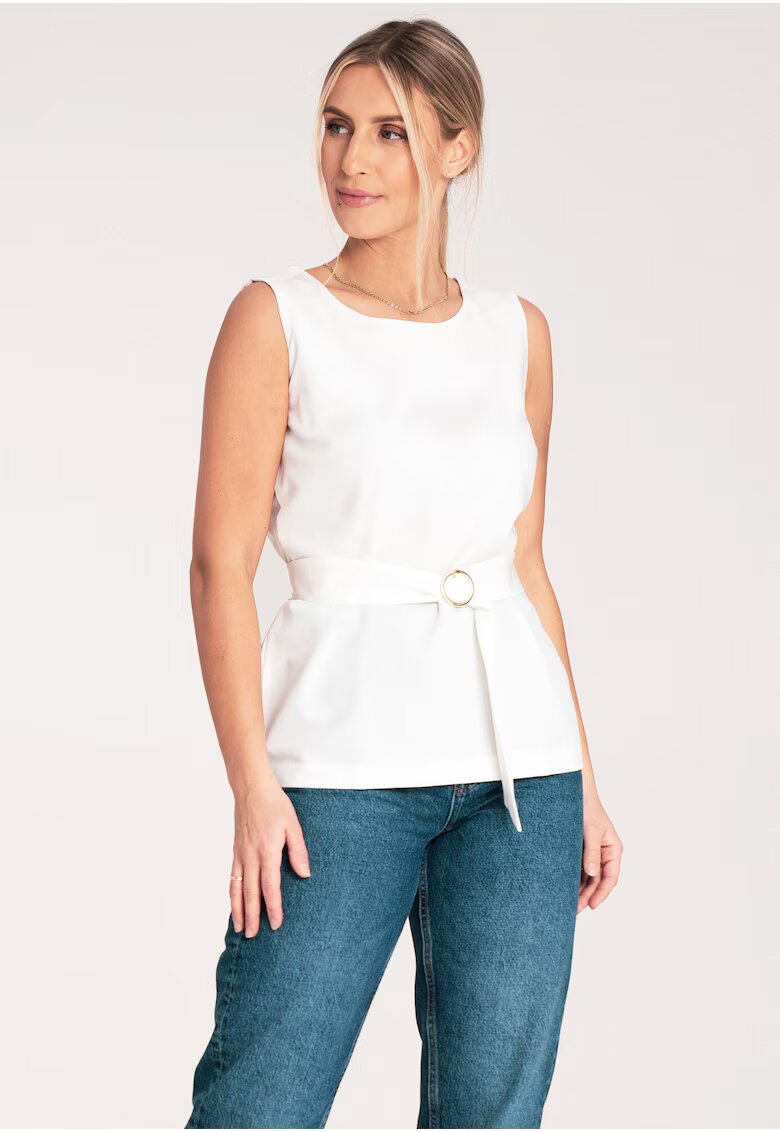 Figl Bluza dama - Poliester/Viscoza - Eleganta - Ecru