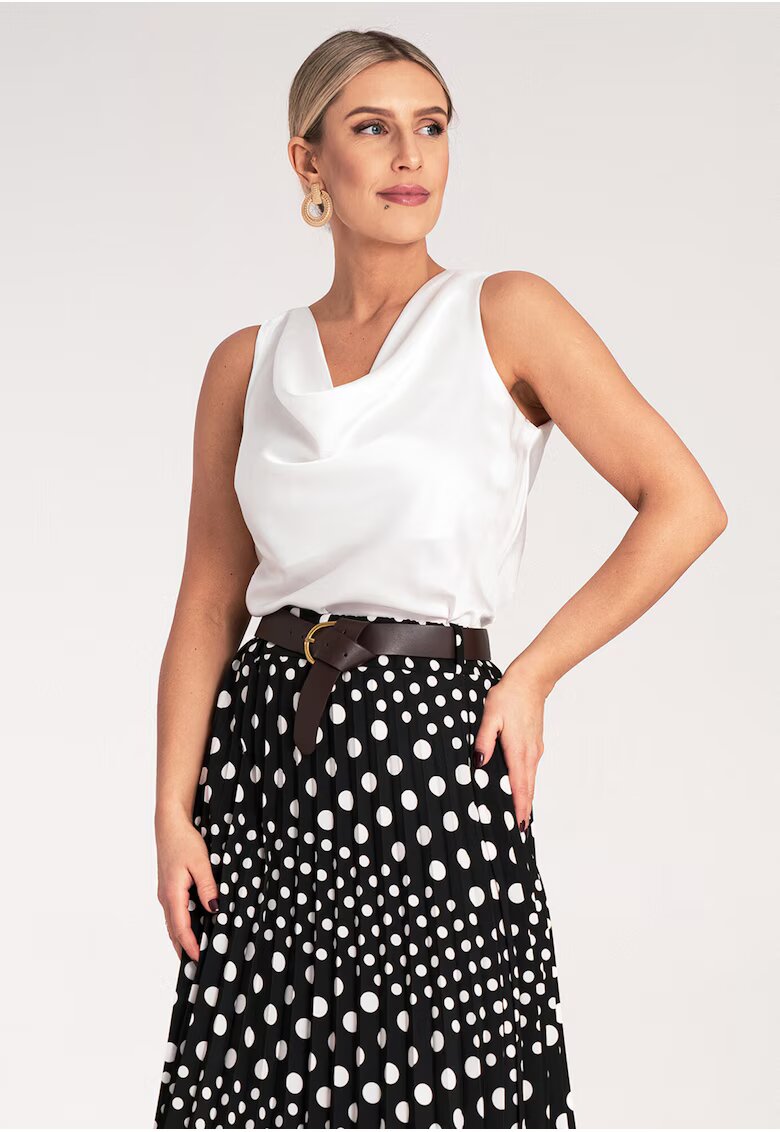 Figl Bluza dama - Satinata - Poliester/Elastan - Alb -