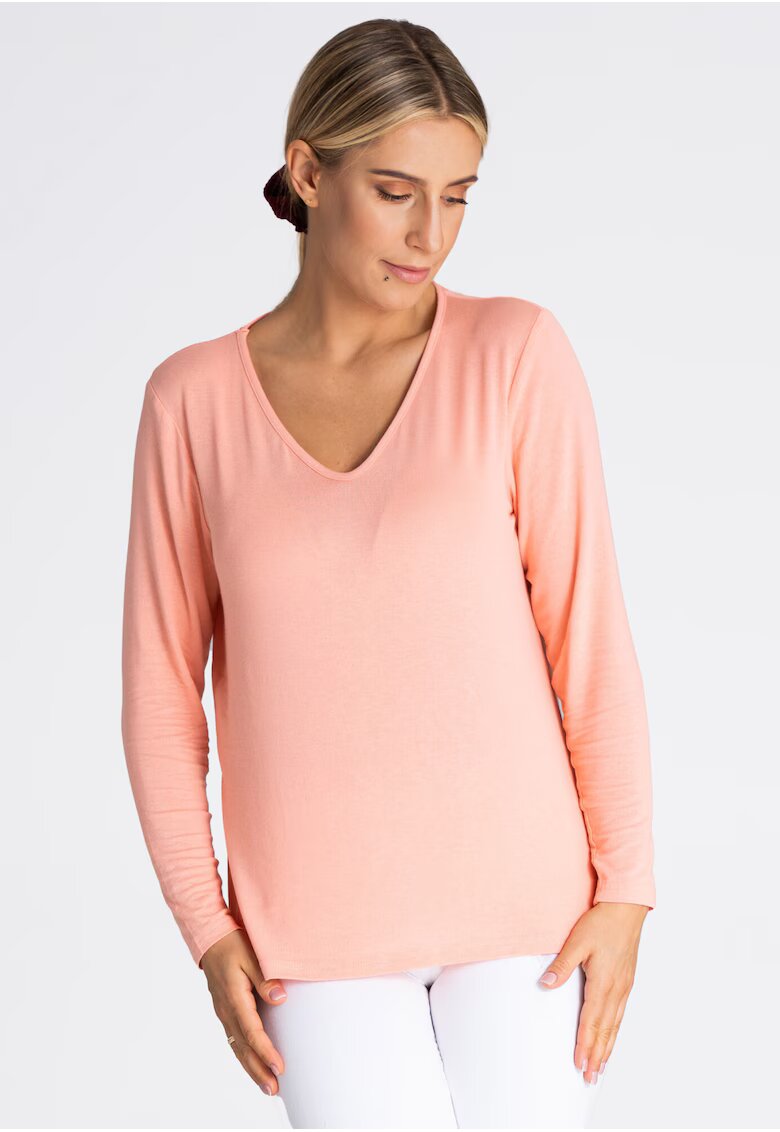 Figl Bluza dama - Viscoza/Elastan - Maneca lunga - Roz