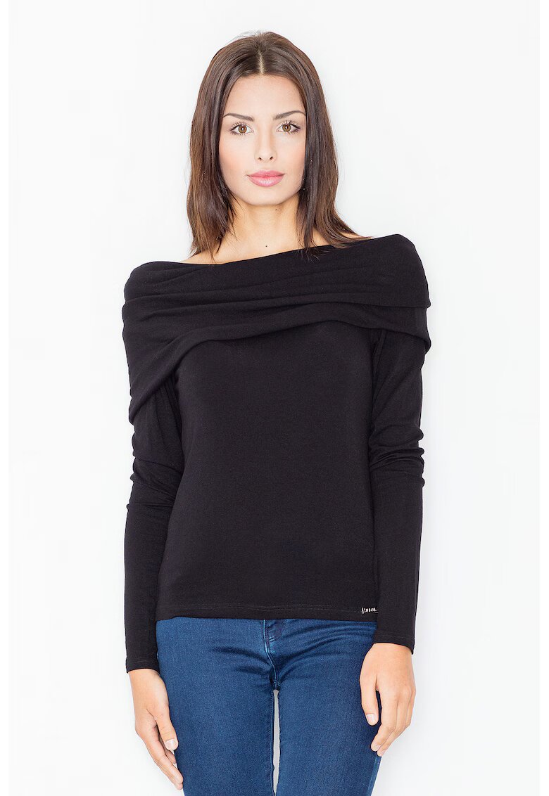 Figl Bluza dama - Viscoza/Elastan - Negru -