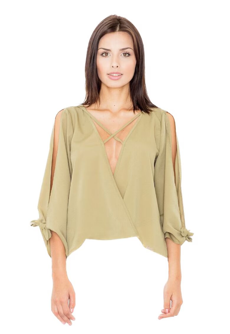 Figl Bluză de damă Sebiflour M485 olive - Verde
