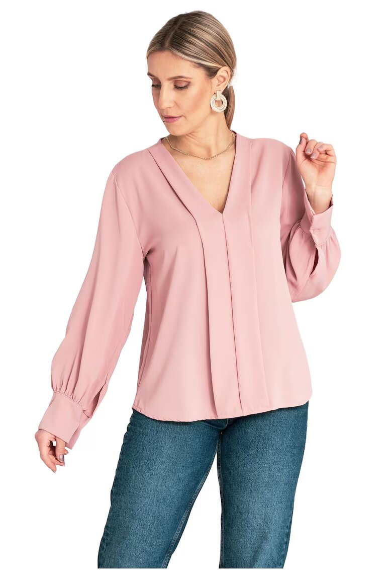 Figl Bluza din poliester - roz - detalii elegante - material moale - pentru femei -