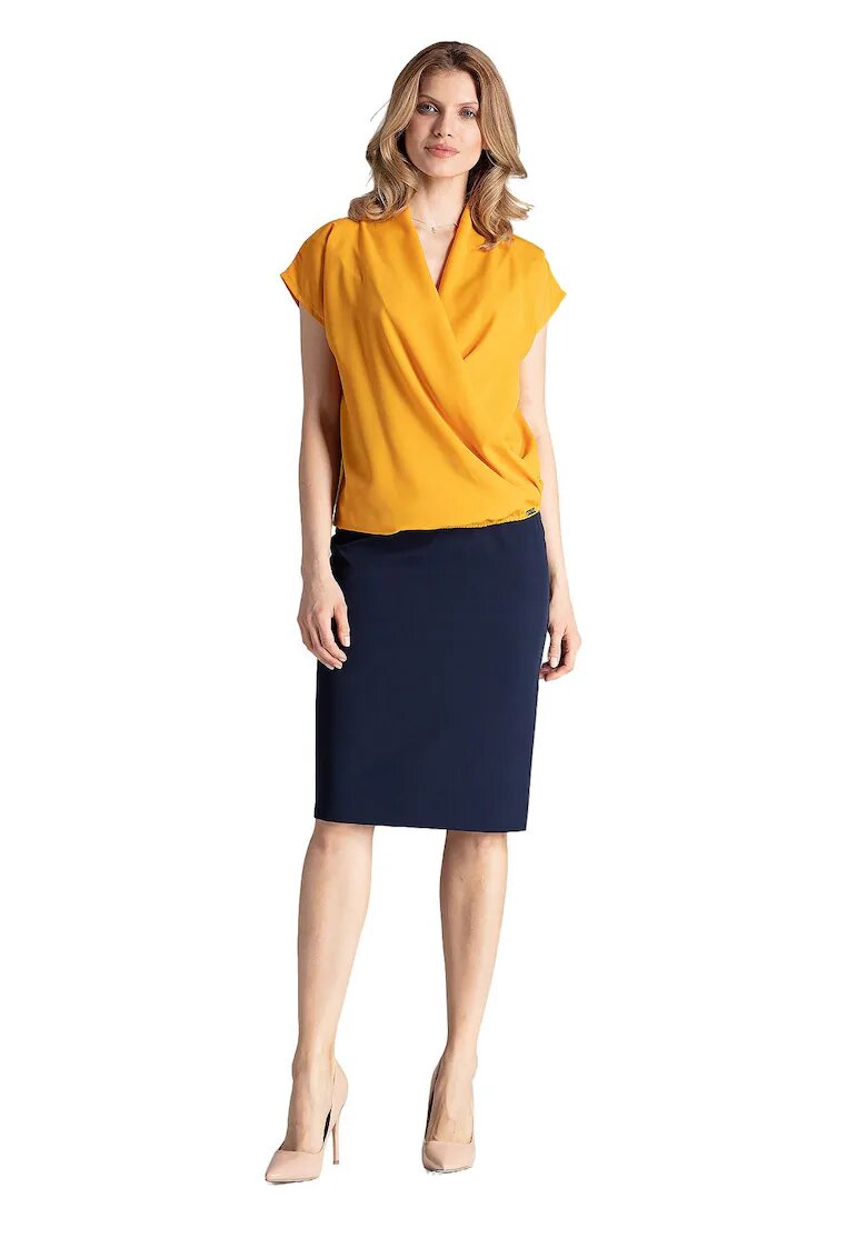 Figl Bluza eleganta dama M652 - Poliester/Elastan - Galben -