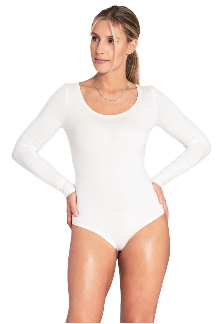 Figl Body dama ecru - material elastic - viscoza/elastan