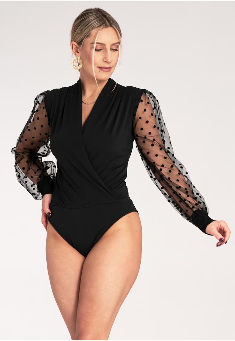 Figl Body elegant dama - Poliester/Elastan - Negru -