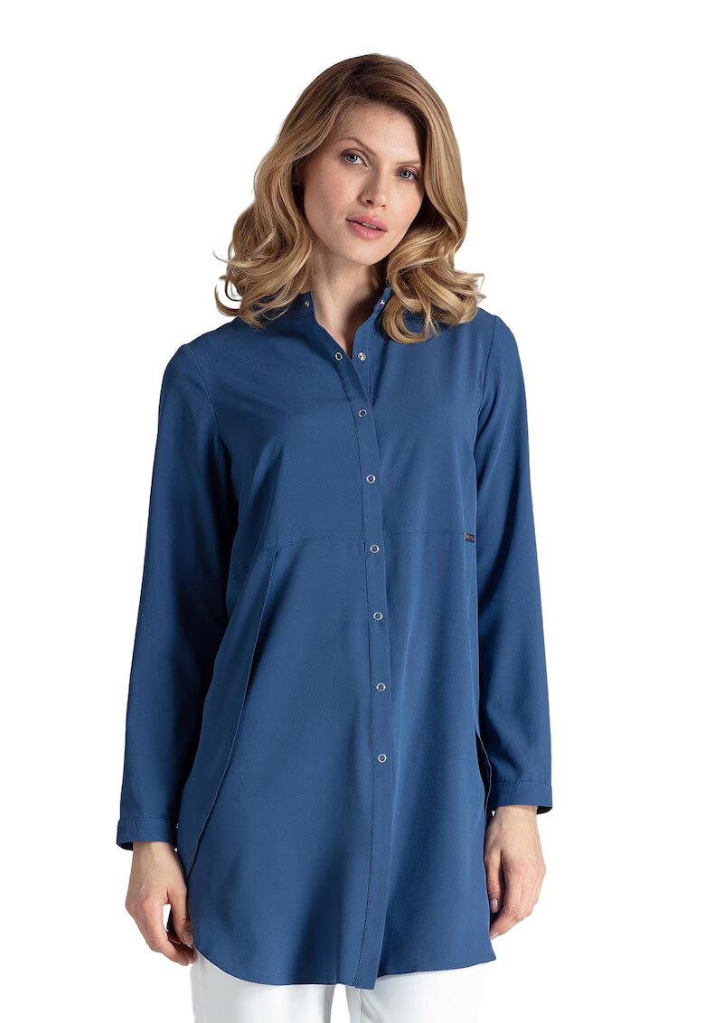 Figl Camasa lunga dama M545 - bleumarin - poliester - maneci lungi -