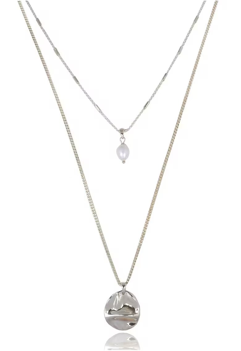 Figl Colier elegant cu perla si moneda