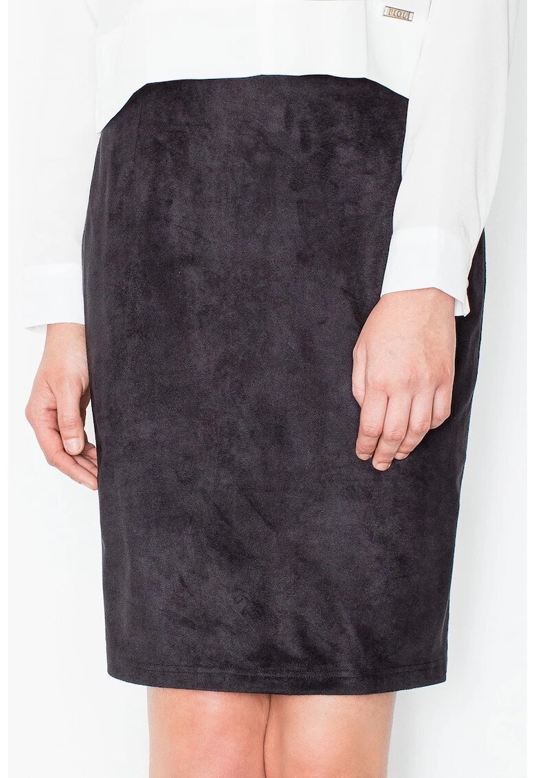 Figl Fusta midi neagra - poliester - croiala creion - elastica