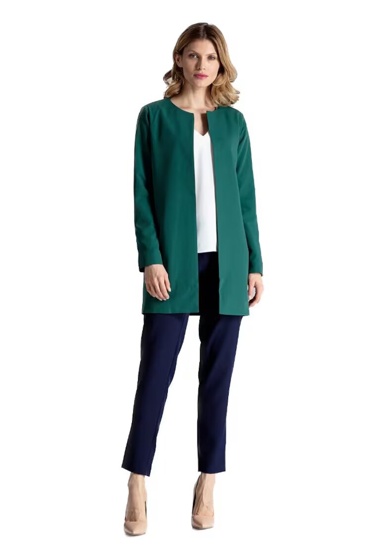 Figl Geaca de dama din lana Helaivance M551 verde - Verde