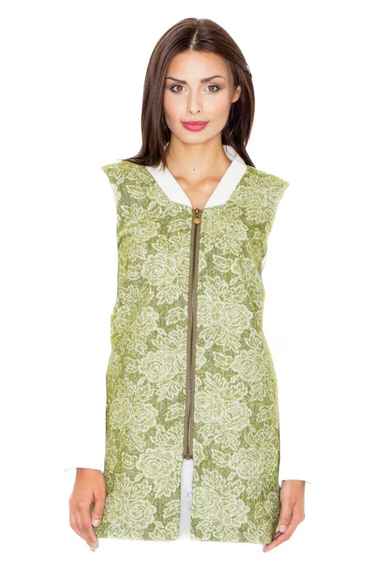 Figl Geaca de dama din lana Yes M513 verde - Verde