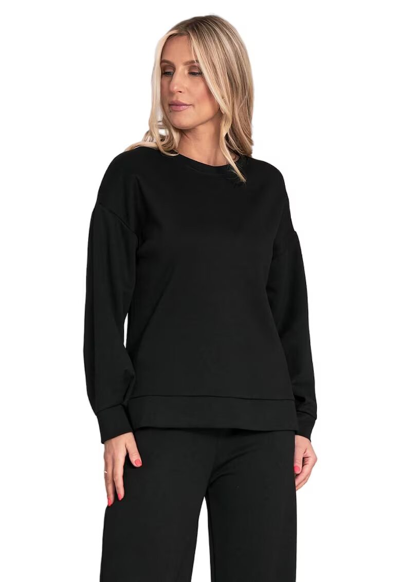 Figl Hanorac dama tricot - croi lejer - negru -