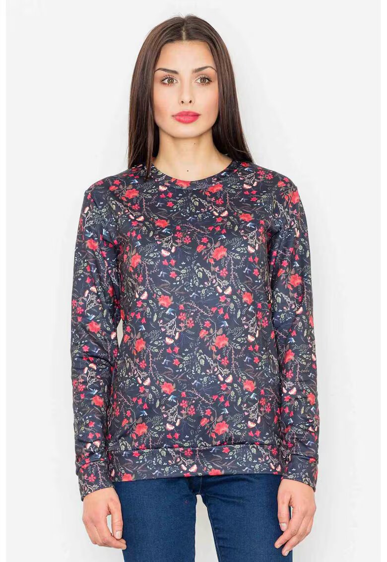 Figl Hanorac model floral - poliester - multicolor