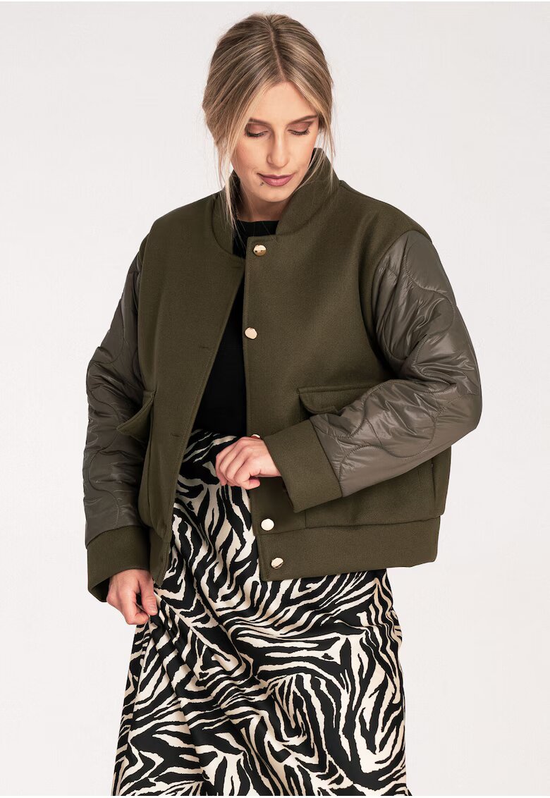 Figl Jacheta dama M1097 - Poliester/Viscoza - Verde -
