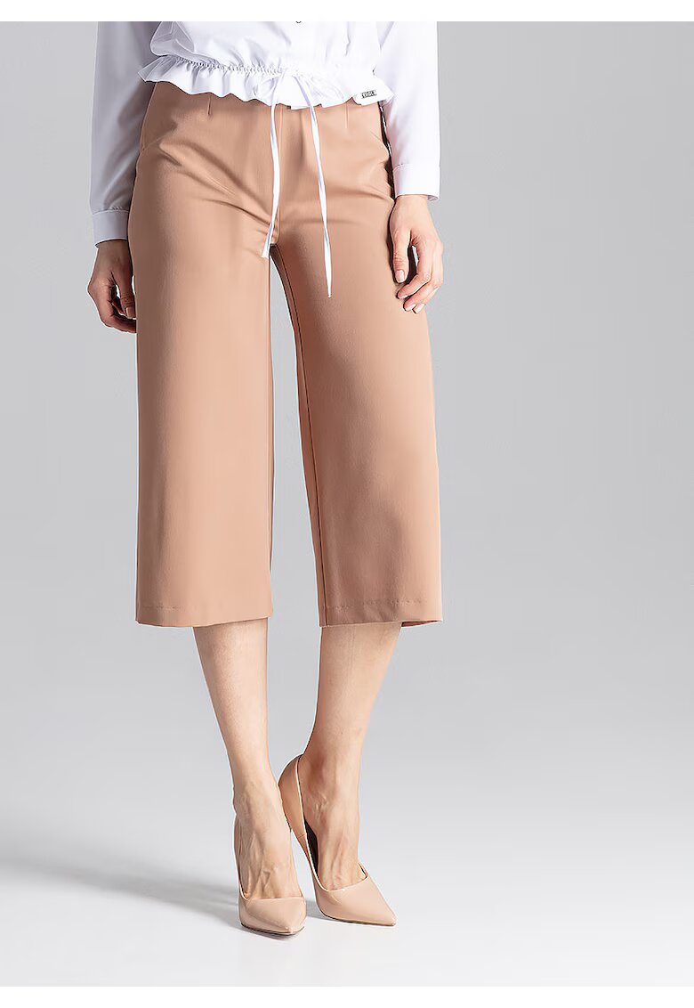 Figl Pantaloni dama - bej - poliester si viscoza