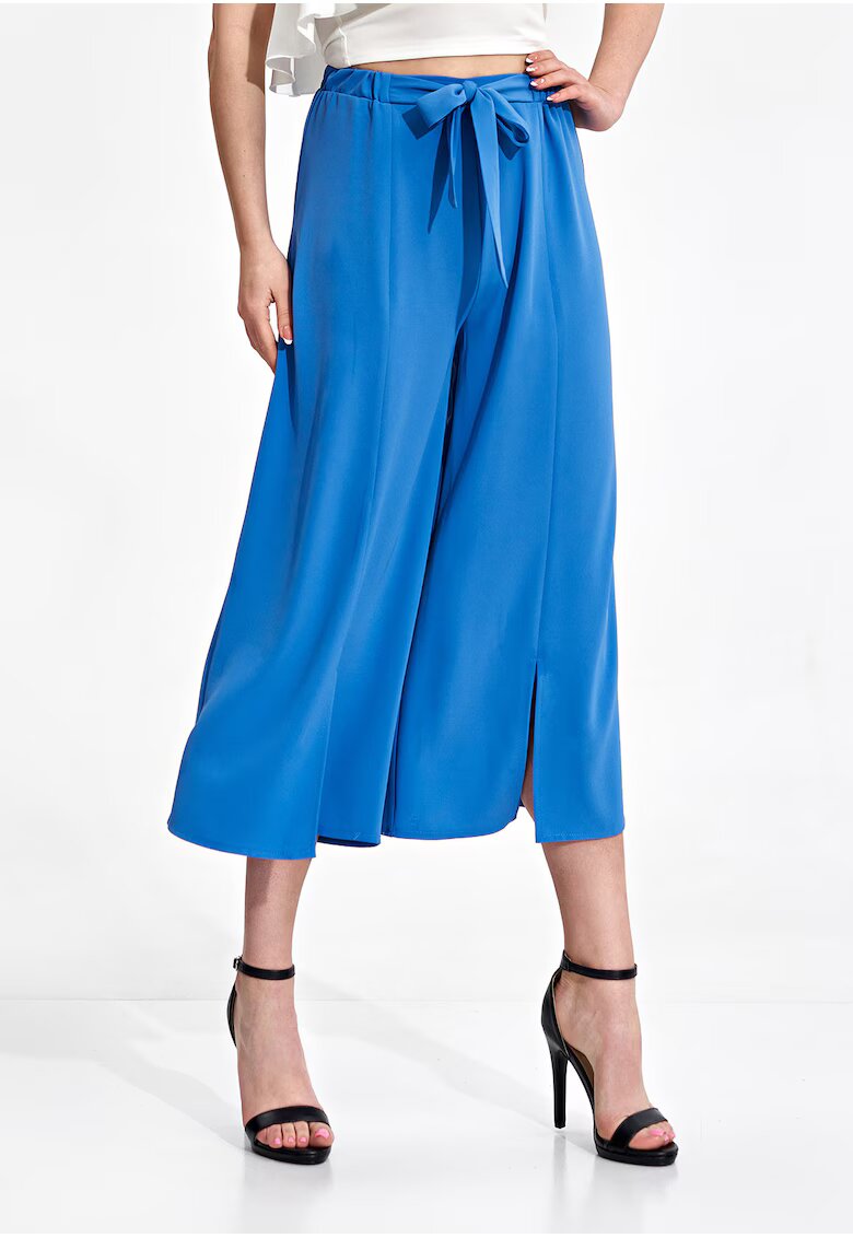 Figl Pantaloni dama - eleganti - albastru - poliester