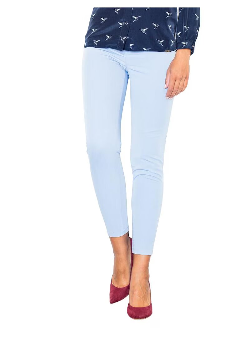 Figl Pantaloni dama - eleganti - albastru - poliester/viscoza -