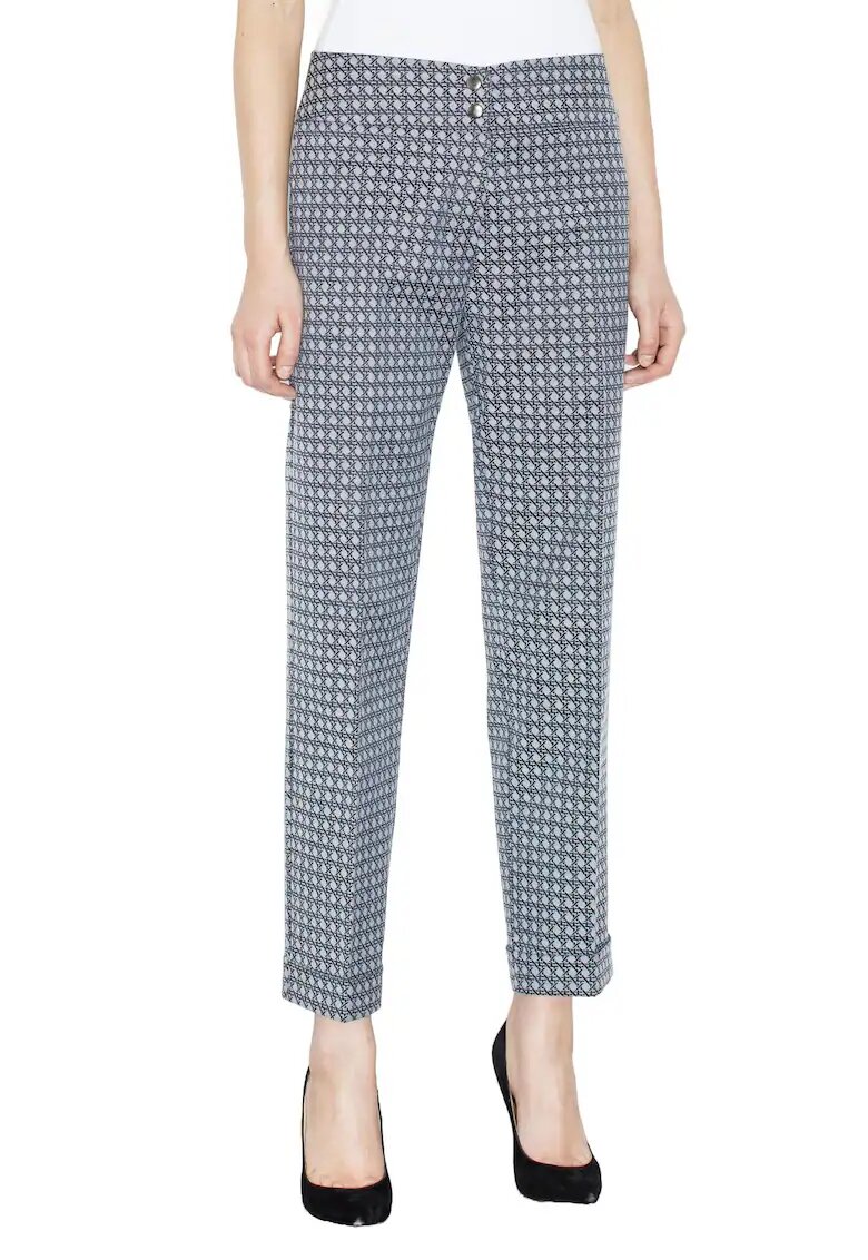 Figl Pantaloni dama largi eleganti - cu talie inalta - M438 - poliester/elastan -