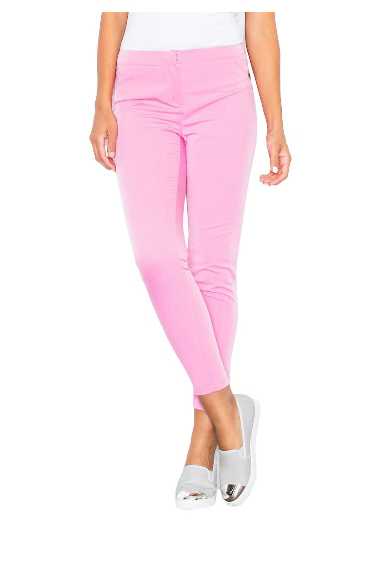 Figl Pantaloni dama - M293 - roz - poliester si viscoza -