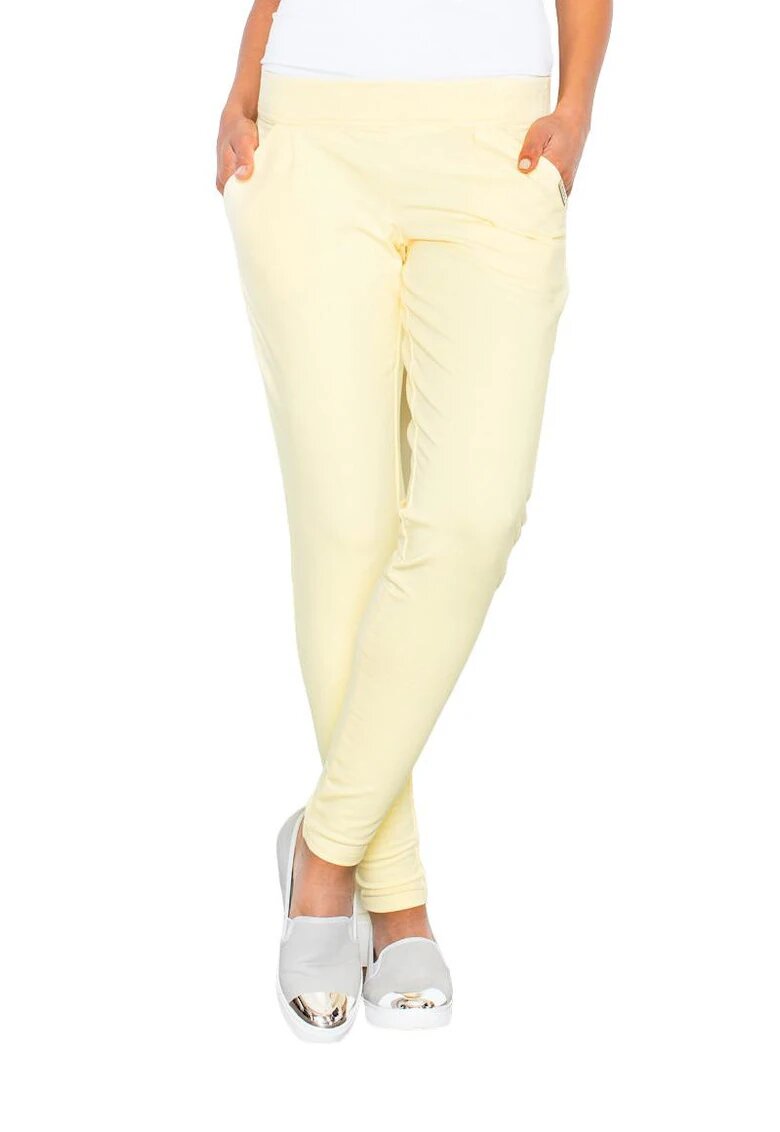 Figl Pantaloni dama - M305 - galben - bumbac/poliester -