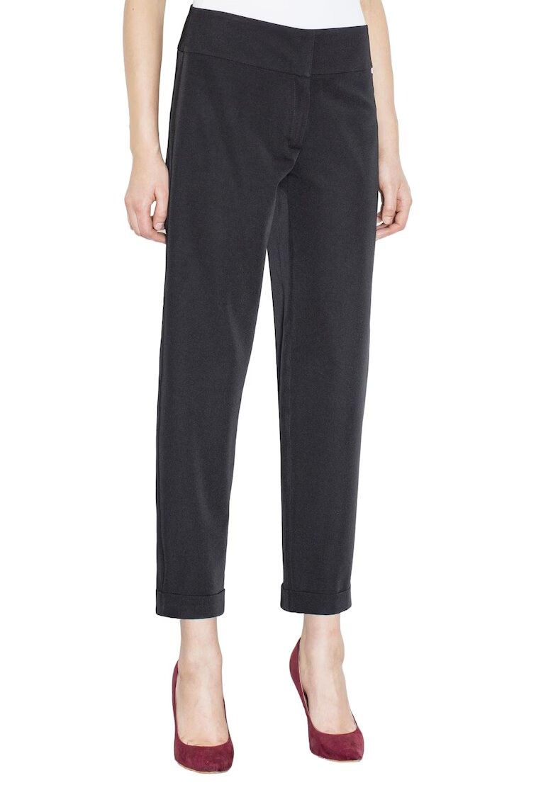 Figl Pantaloni dama M438 - eleganti - negri - din poliester si elastan - croiala moderna -