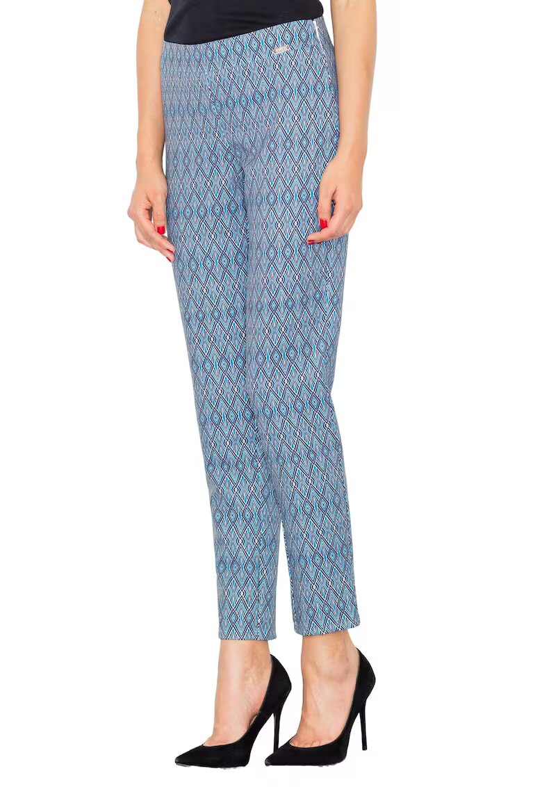 Figl Pantaloni dama M515 - model geometric - poliester - elegant