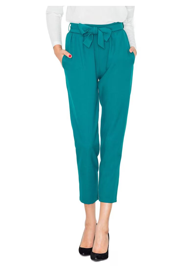 Figl Pantaloni dama M523 - verzi - poliester