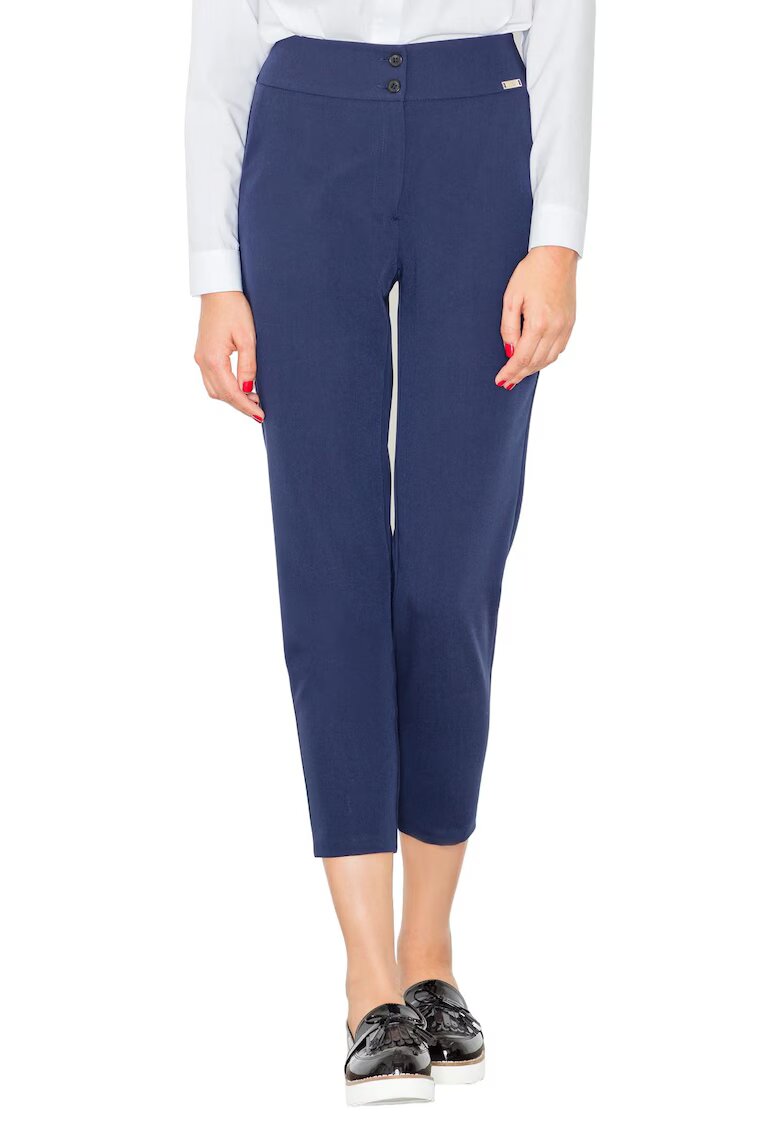 Figl Pantaloni dama M529 - bleumarin - poliester - viscoza